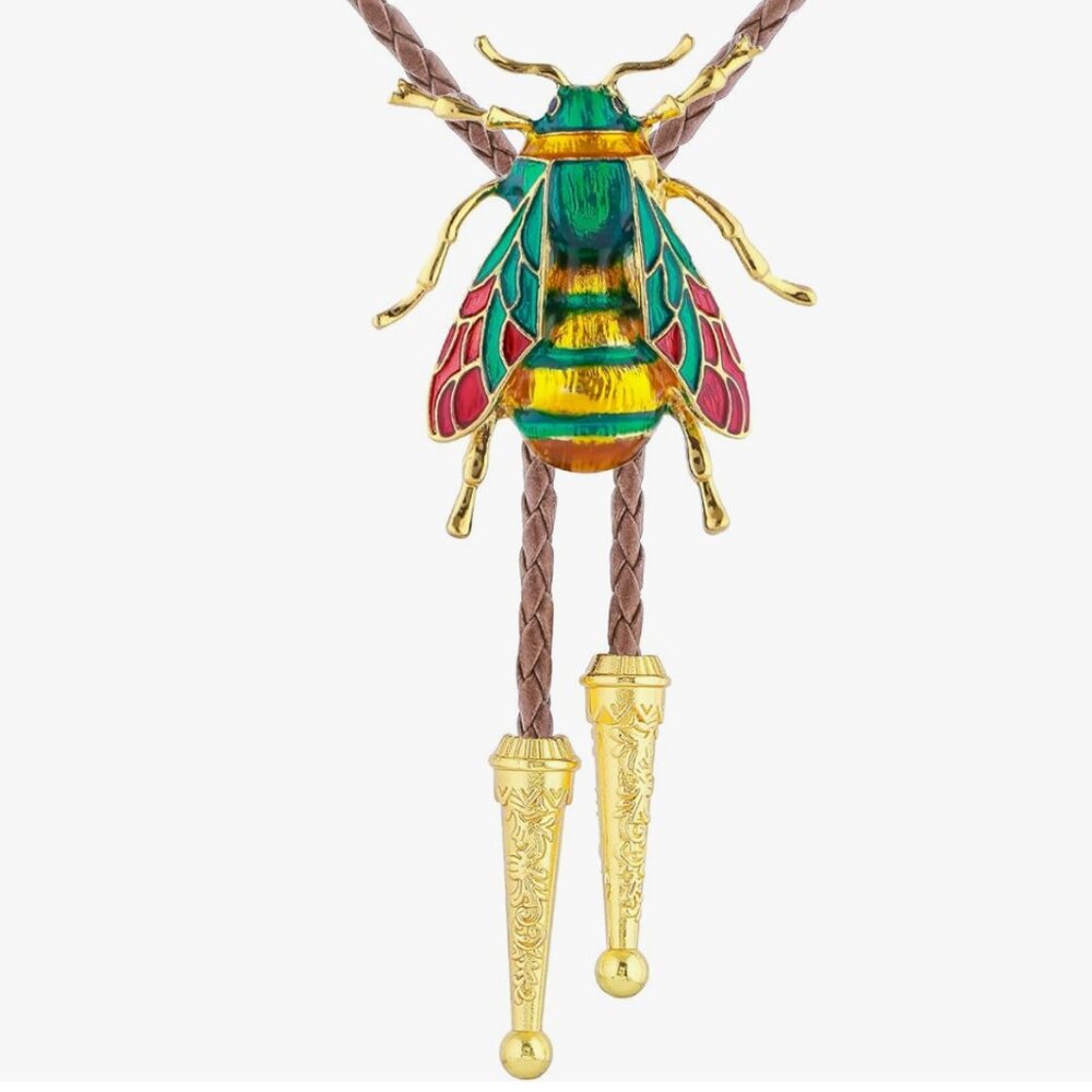 Western Cowboy Green Bolo Tie